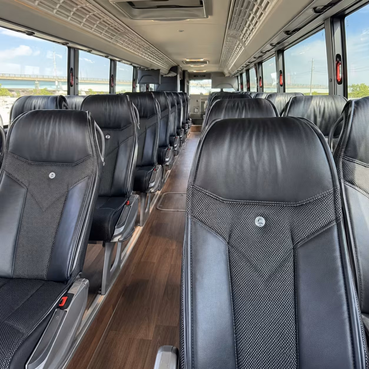 charlotte charter bus interior gallery