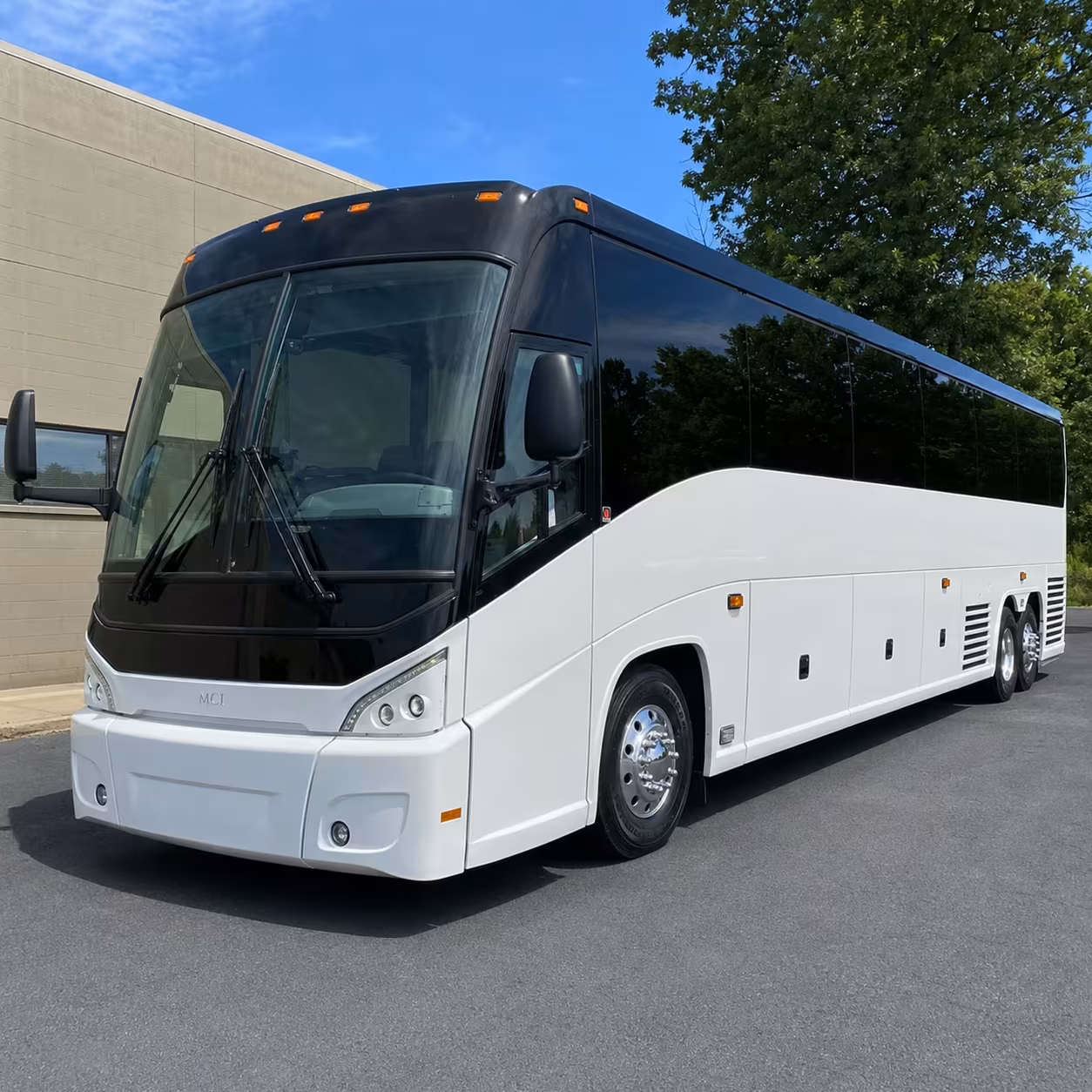 charlotte charter bus rental exterior