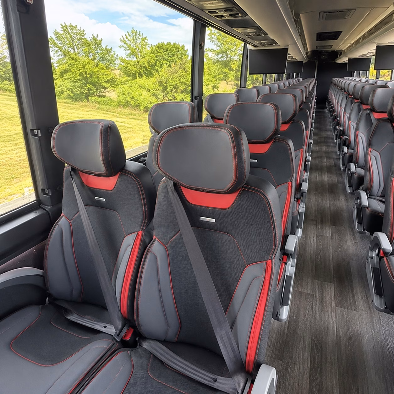 charlotte charter bus rental inside