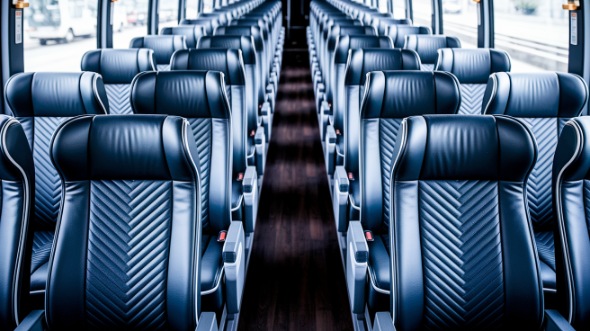 charlotte 50 passenger charter bus inside