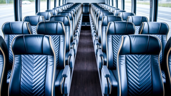 charlotte 54 passenger charter bus inside