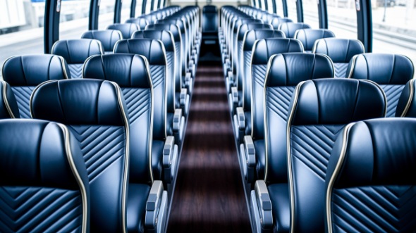 charlotte 55 passenger charter bus inside