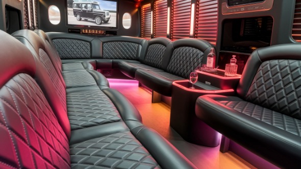 sprinter limo rental interior kannapolis